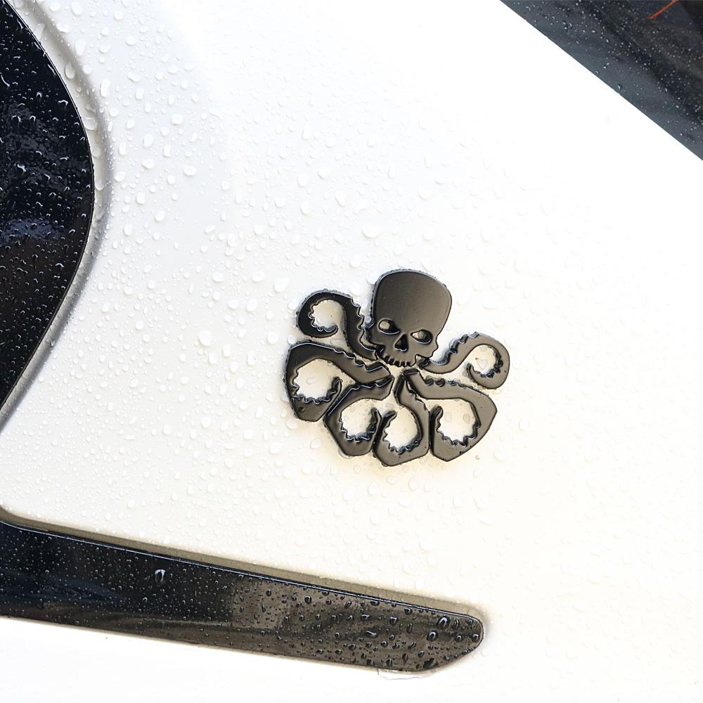 Изображение товара: Креативная металлическая 3d-наклейка в виде черепа для автомобиля, значок-эмблема, наклейка для кузова автомобиля, украшение, Аксессуары для автомобилей