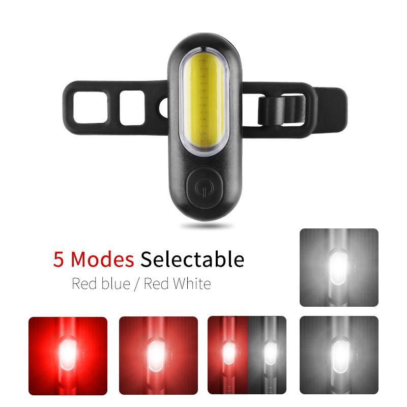 Изображение товара: Led Bike Light Front Rear USB Rechargeable Red White Blue Bicycle Lights Cycling Lamp Warning Tail Light MTB Road Bicycle Lights