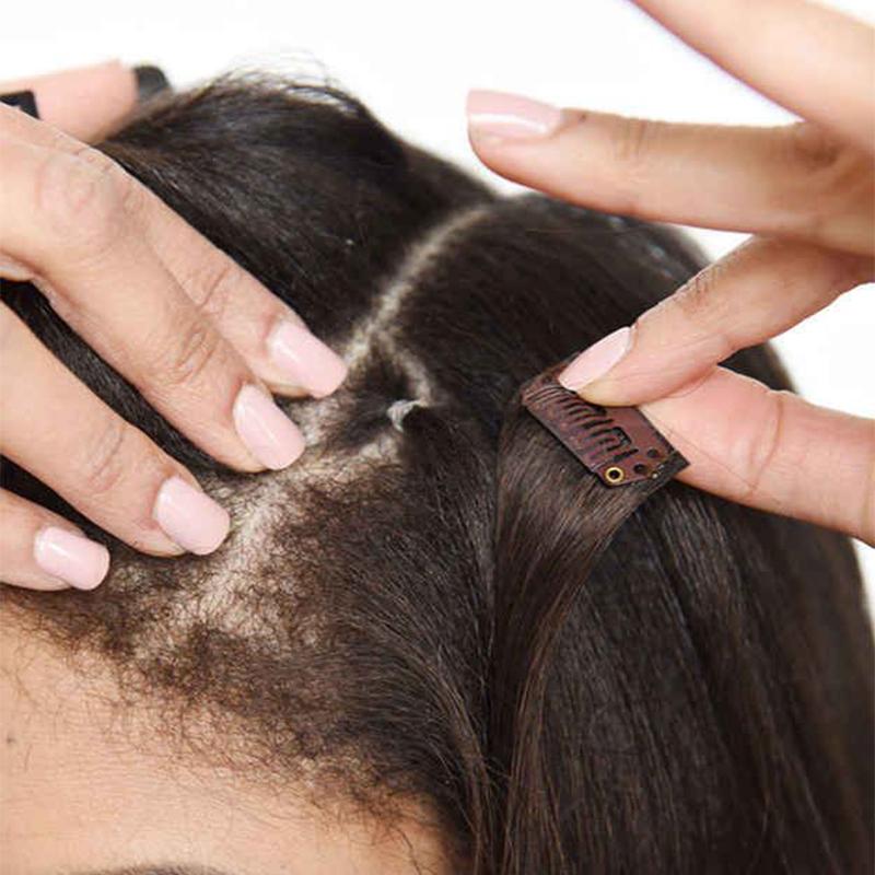 Изображение товара: Синтетические длинные прямые накладные волосы Xinran на зажиме, быстрое наращивание волос, термостойкие 7 шт./компл. 16 зажимов