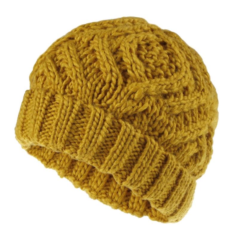 Изображение товара: Зимняя теплая вязаная шапка унисекс, Шапка-бини с ромбовидным узором, однотонная шапка с манжетами и черепом Y1QD