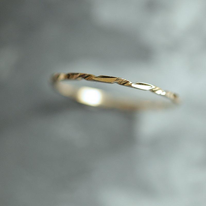 Изображение товара: Женское золотое кольцо 14K, Золотое высококачественное изящное ювелирное изделие, простые и элегантные женские свадебные кольца, Лидер продаж