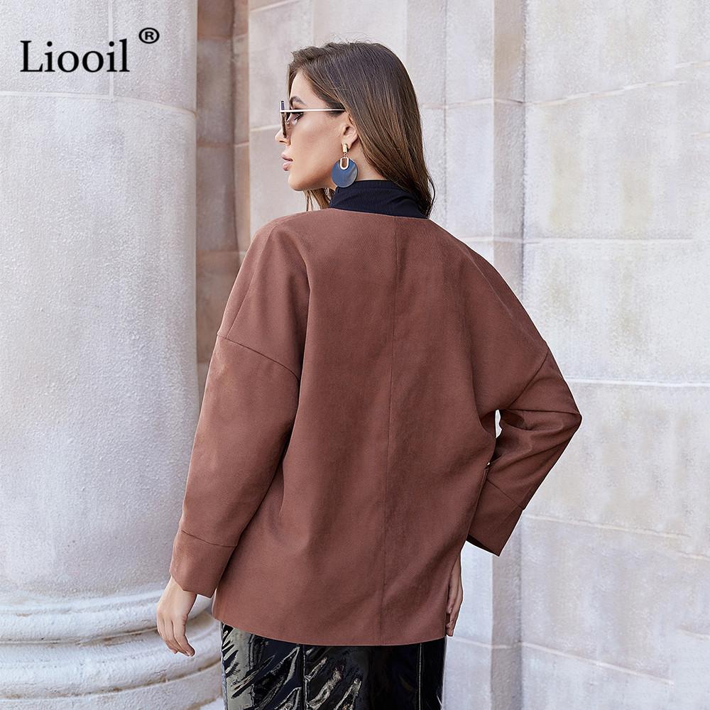Изображение товара: Casual Loose Coat and Jacket Women 2020 Autumn Winter Clothes Long Sleeve with Button Female Streetwear Solid Color Cardigan