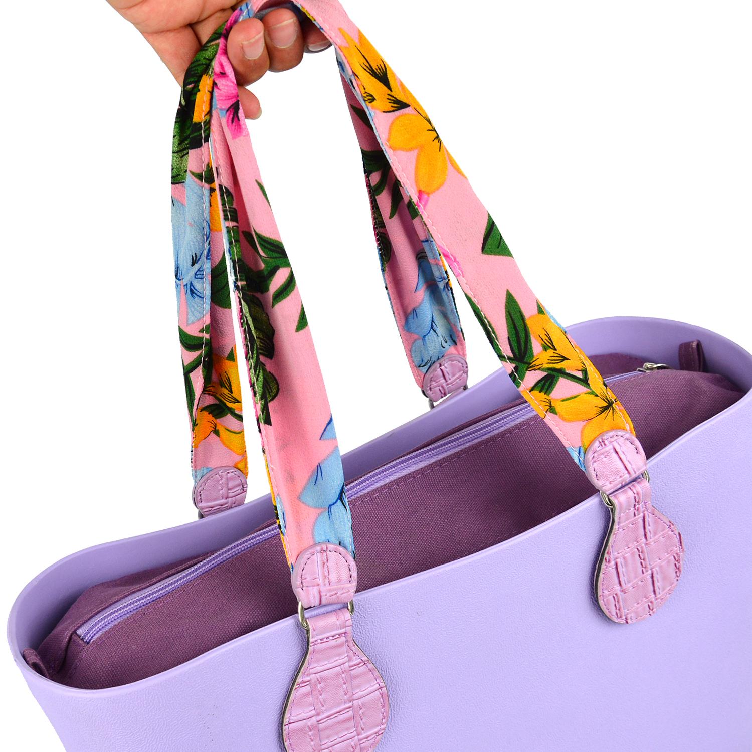 Изображение товара: Новинка 2019, 1 пара мягких цветочных тканевых ручек с лоскутным наконечником для сумки, O Bag, ручки для EVA Obag, женские сумки