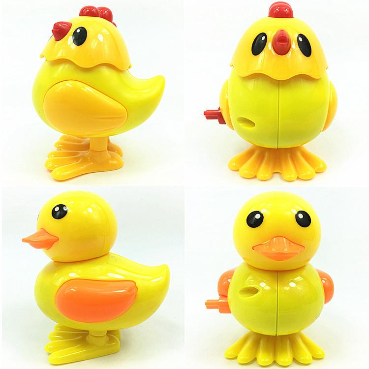 Изображение товара: Заводная игрушка для детей, маленькая желтая курица, маленькая Желтая утка, забавная заводная игрушка