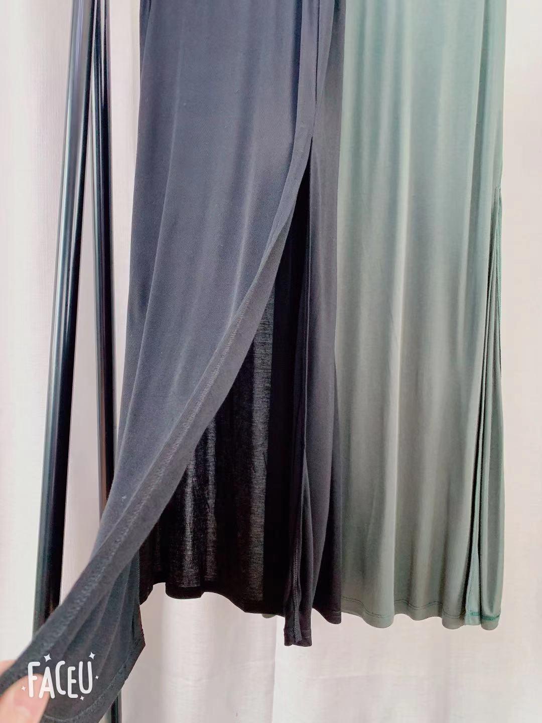 Изображение товара: Женская Однотонная юбка, черная прямая юбка из хлопка с высокой талией, с разрезом сбоку, для лета, 2019