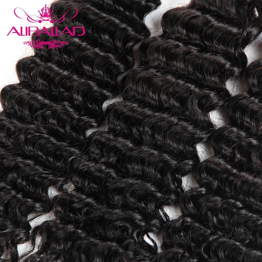 Изображение товара: Aliballad бразильские волнистые волосы, волнистые человеческие волосы, пряди, глубокие кудрявые волосы для наращивания, двойные пряди, 3/4 пряди