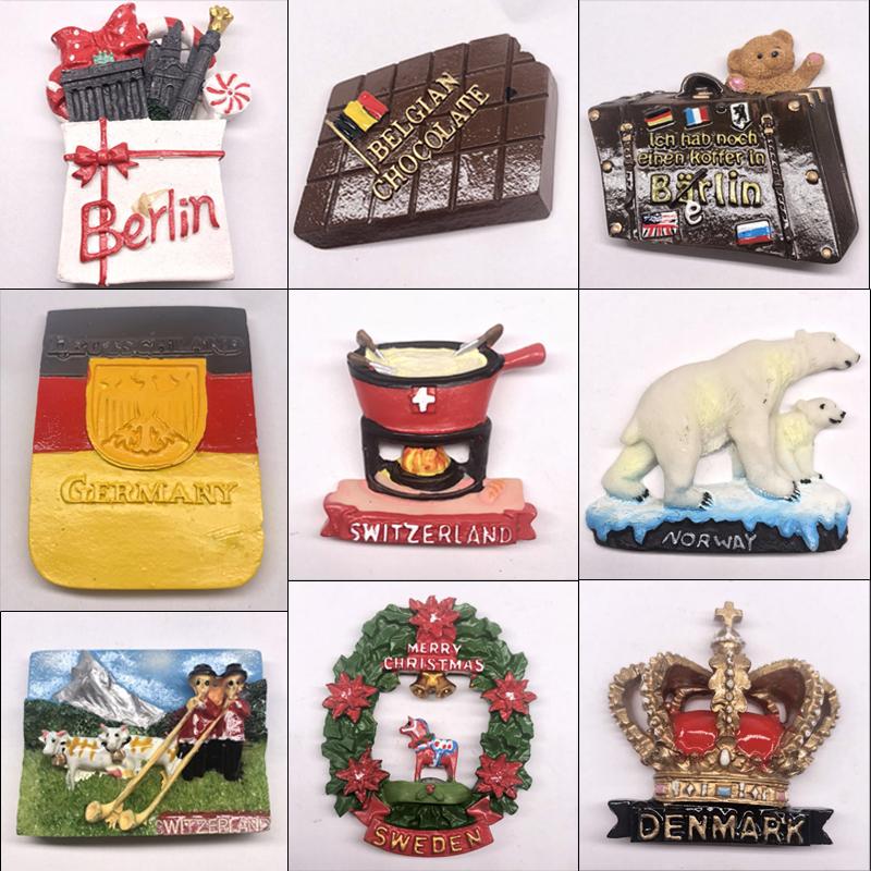 Изображение товара: Наклейки на холодильник, зарубежный Швейцарский дорожный, шоколадный белый медведь, резиновые наклейки, подарок на день рождения, наклейки на холодильник