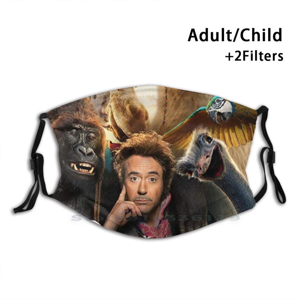 Изображение товара: Dolittle многоразовая маска для лица с фильтрами для детей Dolittle сделать маленький фильм 2020 комедия с животными Стивен гаган Роберт