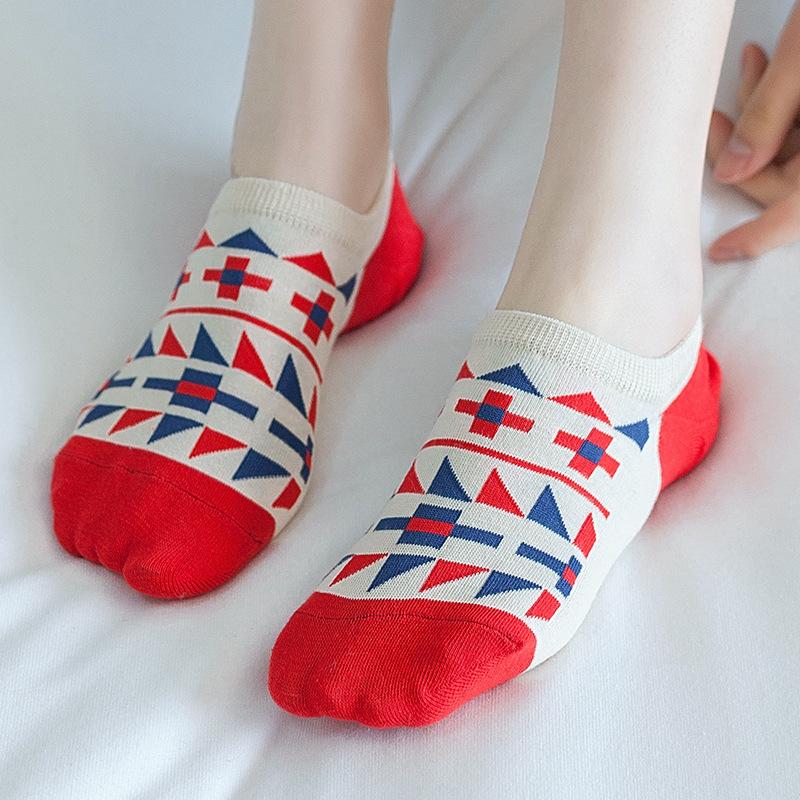 Изображение товара: Женские носки из чистого хлопка, летние тонкие брендовые силиконовые Нескользящие японские хлопковые носки, женские носки