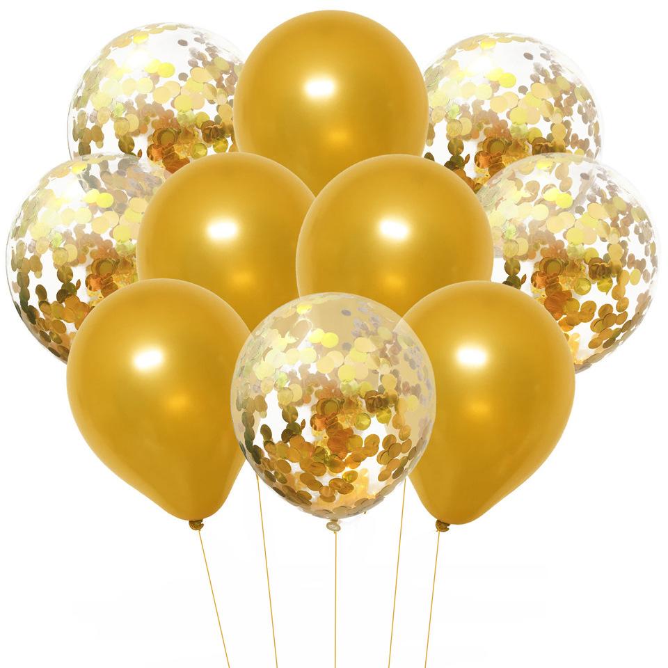 Изображение товара: 12-дюймовые цветные латексные воздушные шары, воздушные шары с конфетти, надувные шары для детей, взрослых, украшения на день рождения, свадьбу