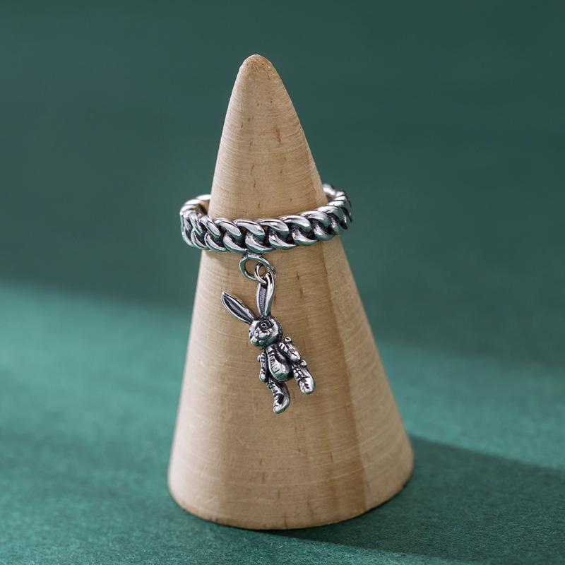 Изображение товара: Кольцо с подвеской в виде кролика, модные ювелирные изделия в стиле Томаса для женщин, Ts подарок из стерлингового серебра 925 пробы, отличные предложения