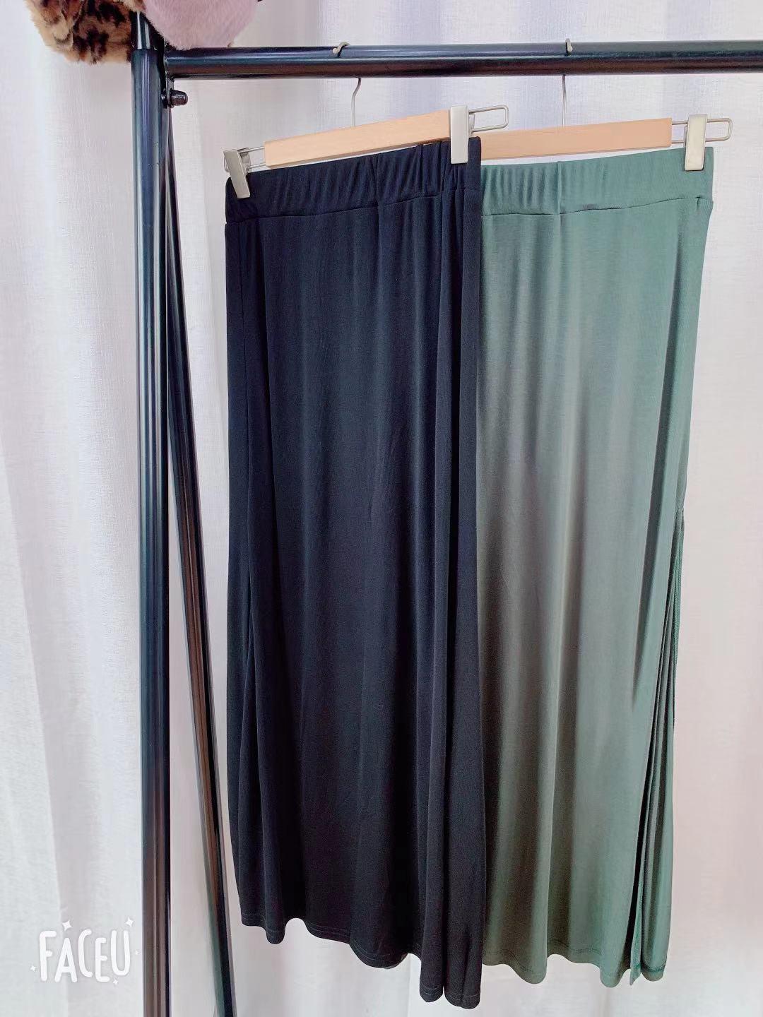 Изображение товара: Женская Однотонная юбка, черная прямая юбка из хлопка с высокой талией, с разрезом сбоку, для лета, 2019