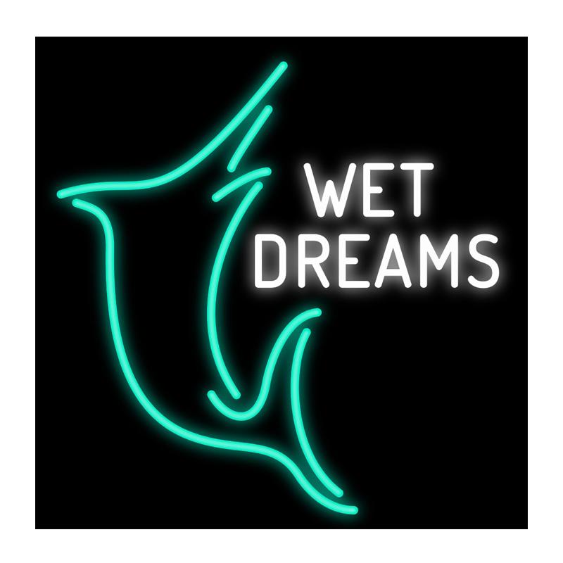 Изображение товара: Синий Marlin Wet Dreams, изготовленный на заказ, ручная работа, Настоящая стеклянная трубка, магазин компании Gameroom, рекламный декор, неоновая вывеска 16 