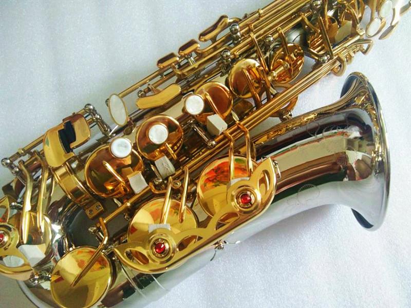 Изображение товара: Новый музыкальный инструмент альт-саксофон Модель WO37 никелированный Серебряный саксофон и чехол