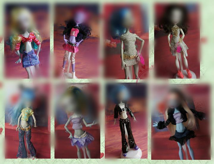 Изображение товара: Оригинальные Монстры, школьная одежда, брюки, юбка без головы, сделай сам, Кукла Дракулаура, девочка, кукольный домик, подарки для детей