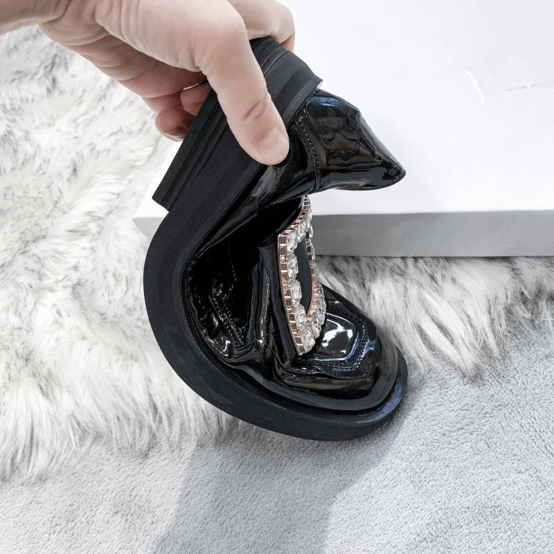 Изображение товара: 2020 высококачественные женские лоферы; Брендовая повседневная обувь; Мягкая рабочая обувь из органической кожи на платформе; Тонкие мокасины в британском стиле на массивном каблуке