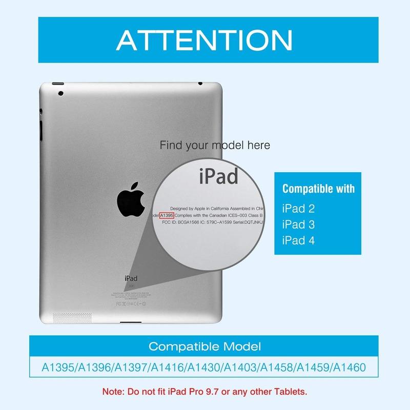 Изображение товара: Чехол для Apple ipad 2 3 4, Магнитный чехол для старого ipad 2, флип-чехол для ipad 4, умный чехол для ipad 3, чехол-подставка