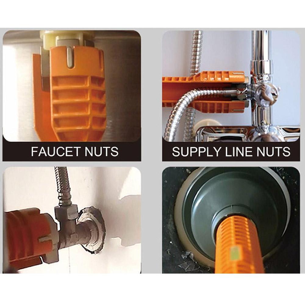 Изображение товара: Многофункциональный гаечный ключ для ванной, Сантехнический инструмент, бытовой кран для водопроводной трубы, угловой клапан для ремонта и разборки раковины