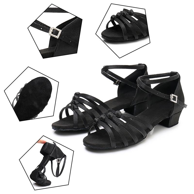 Изображение товара: Hipposeus/Обувь для латиноамериканских танцев для девочек; Женская Обувь для бальных танцев; Современная танцевальная обувь для танго; Обувь на каблуке 4 см; Прямая поставка