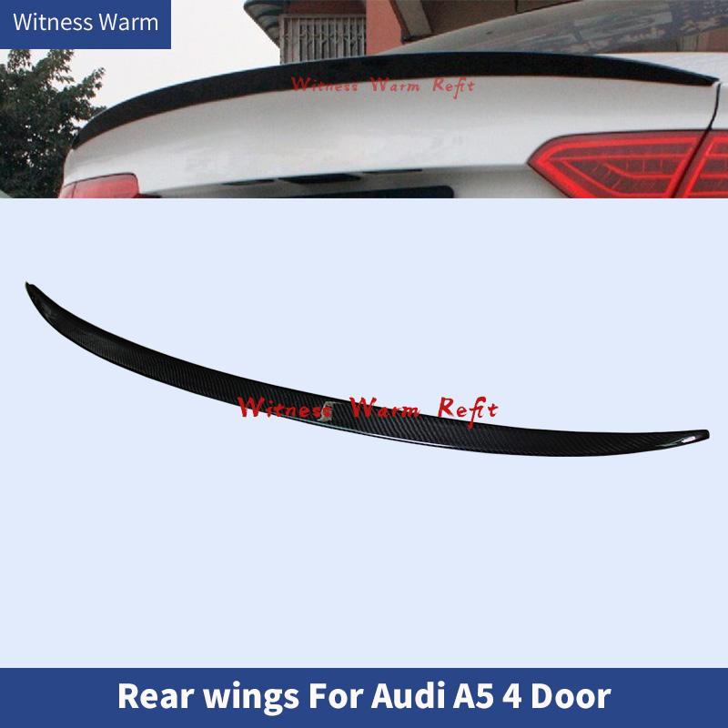 Изображение товара: Для Audi A5 S5 Style 4door 2009 2010 2011 2012 2013 2014 2016 Frp из углеродного волокна Автомобильный задний багажник губа крыло спойлер