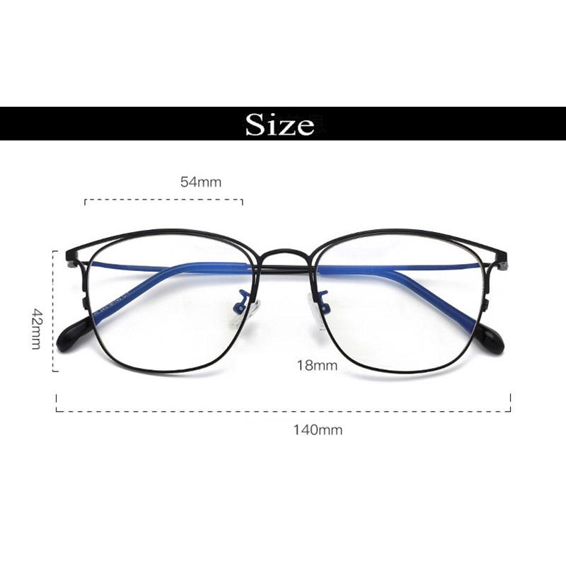 Изображение товара: Новые плоские зеркальные Модные металлические анти-синие очки кошачий глаз мужские и женские оправы для очков