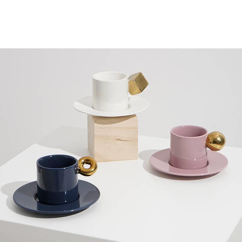 Изображение товара: Geometric design Handgrip Ceramics Mugs coffee mug Milk Tea office Cups Drinkware the Best birthday Gift for friends