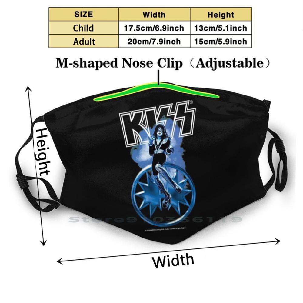 Изображение товара: Дизайнерская Пылезащитная маска для лица Kiss Band - Spaceman моющаяся маска для детей Kiss Fan Art Kiss Band Kiss Music Kiss The Band Kiss