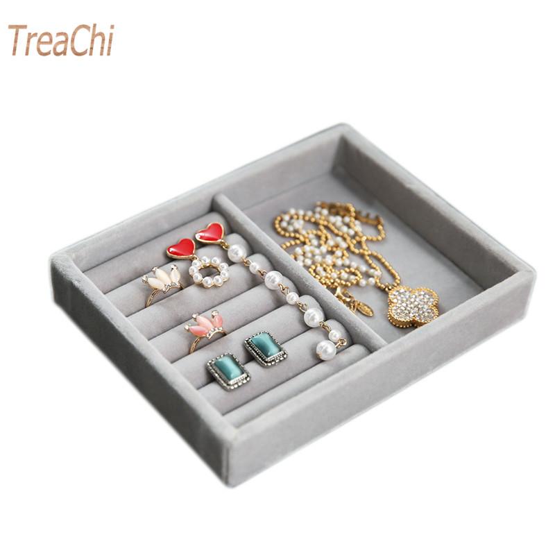 Изображение товара: DIY Jewelry Storage Tray Ring Bracelet Display Jewellery Organizer Earring Holder Drawers Storage Tray