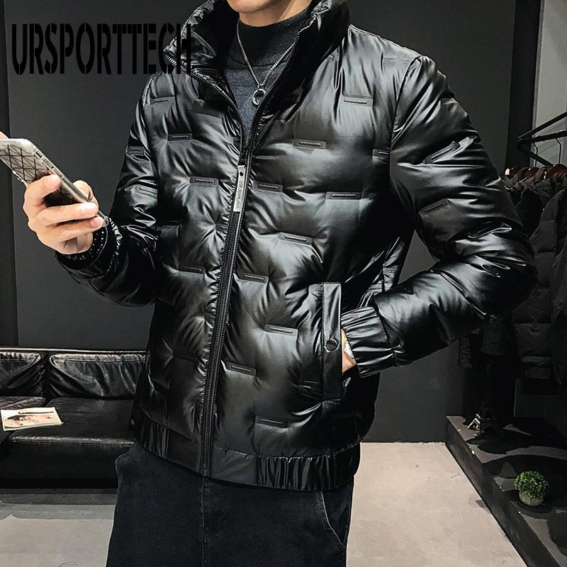 Изображение товара: Куртка URSPORTTECH мужская пуховая, качественный толстый теплый пуховик с 80% белым утиным пухом, пальто с капюшоном, зимняя
