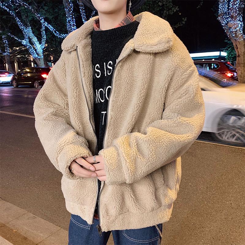 Изображение товара: Куртка мужская зимняя из овечьей шерсти, теплая, короткая, уличная, свободная, хлопковая, S-5XL