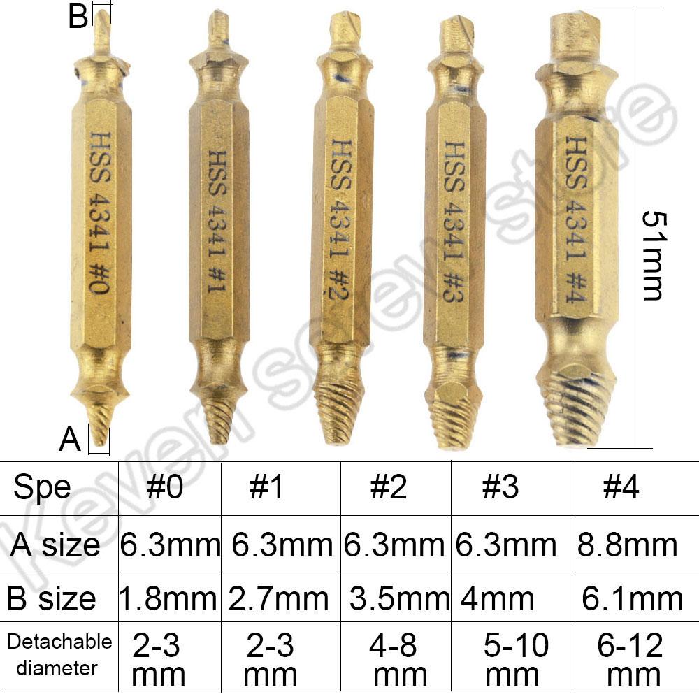 Изображение товара: Набор направляющих для извлечения поврежденных винтов, 5 шт.