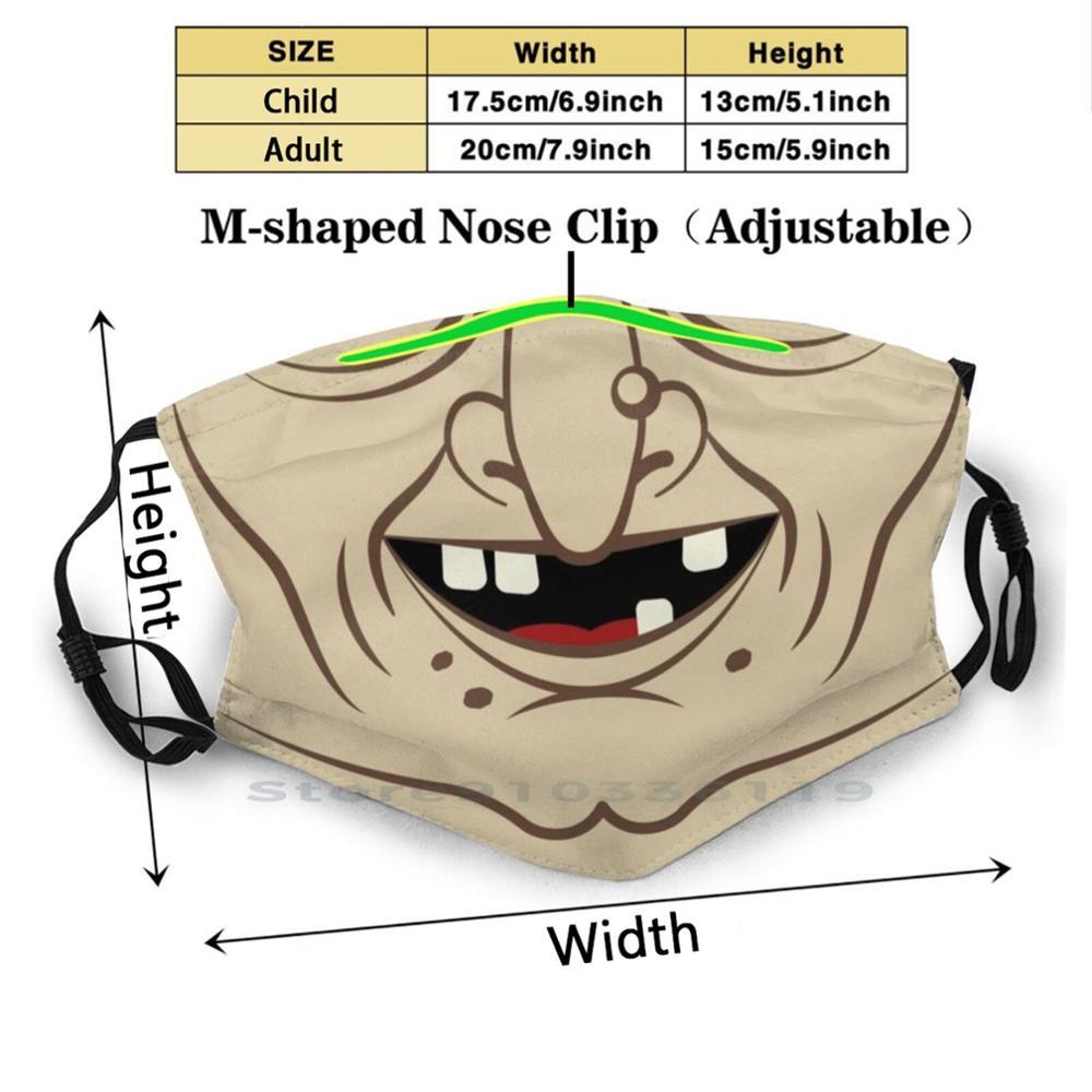 Изображение товара: Забавная мультипликационная маска для рта «Старая ведьма» для Хэллоуина многоразовая маска с принтом РМ2, 5, фильтр, маска для лица для детей «Старая ведьма» для мамы