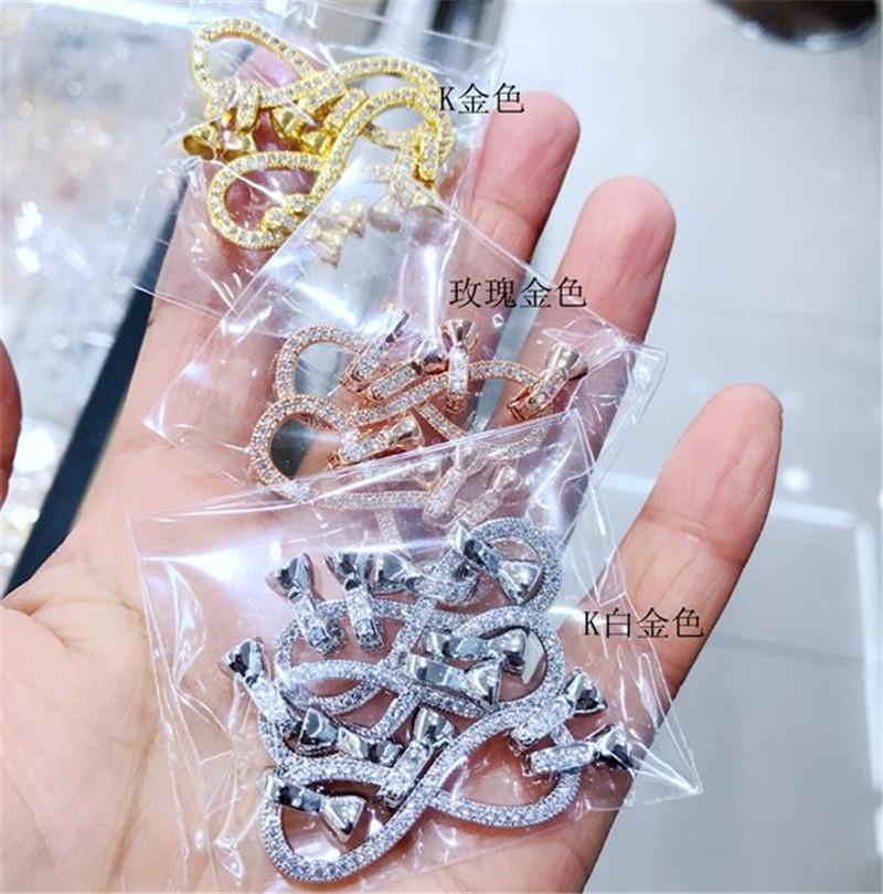 Изображение товара: Застежки для браслета, ожерелья, 18 карат, позолоченные, медные, с кубическим цирконием, для изготовления ювелирных изделий, аксессуары для крепления