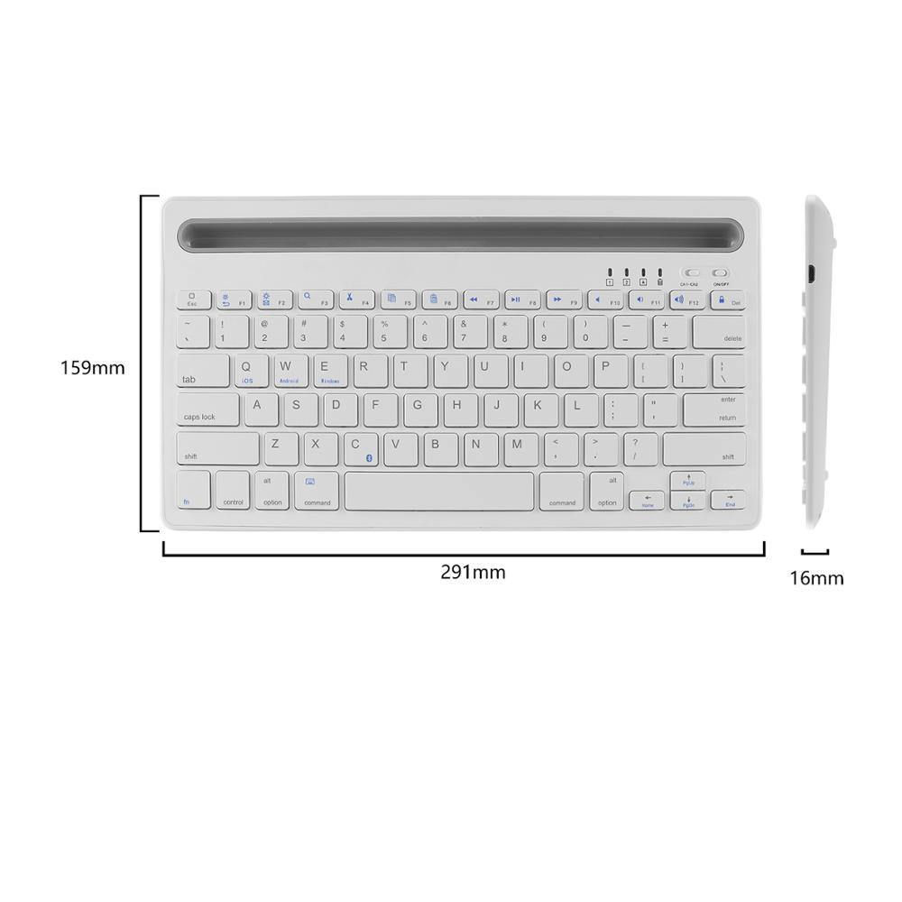 Изображение товара: Беспроводная мини-клавиатура, Bluetooth-клавиатура для ipad, телефона, планшета, резиновые колпачки клавиш, перезаряжаемая клавиатура для ios, Windows, Android