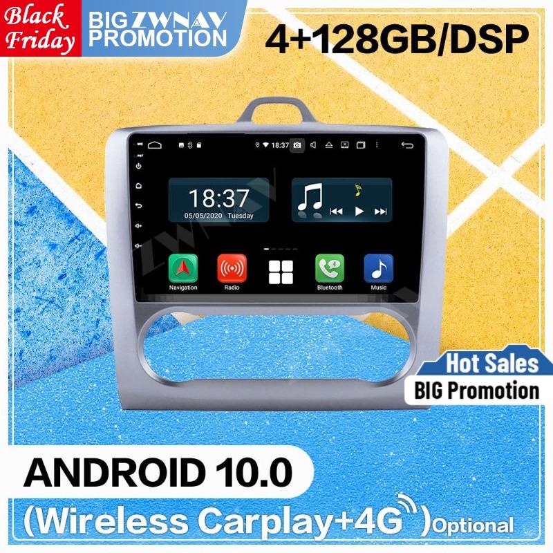 Изображение товара: 128 г Carplay Android 10,0 автомобильный dvd-плеер с экраном для Ford focus 2007 2008 2009 2010 2011 BT GPS Авто Аудио Радио Стерео головное устройство