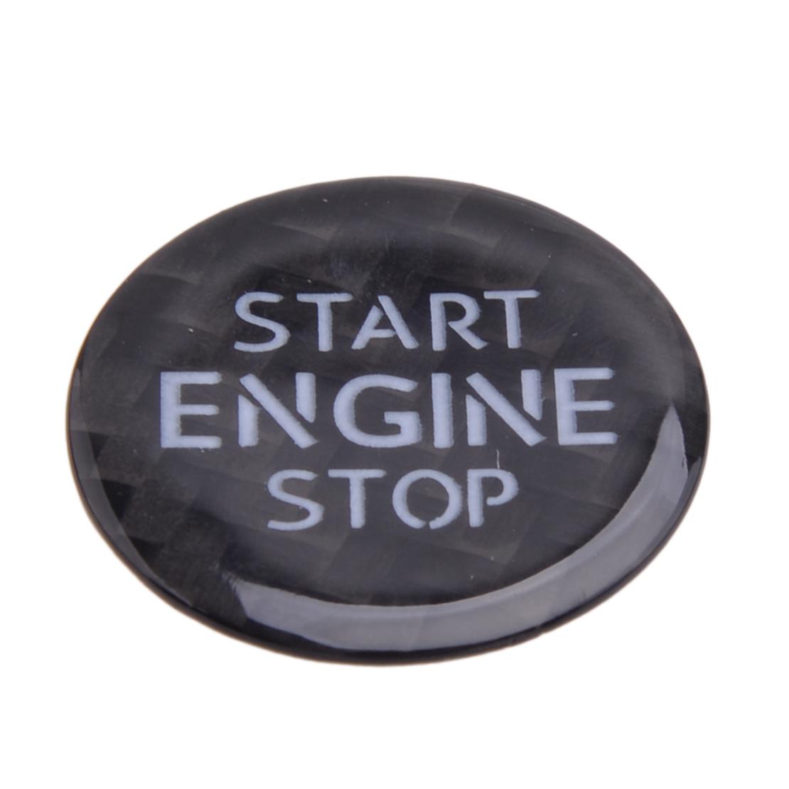 Изображение товара: Углеволоконный двигатель зажигания кнопка старт стоп наклейка отделка автомобиля черный подходит для VW Touareg Phaeton