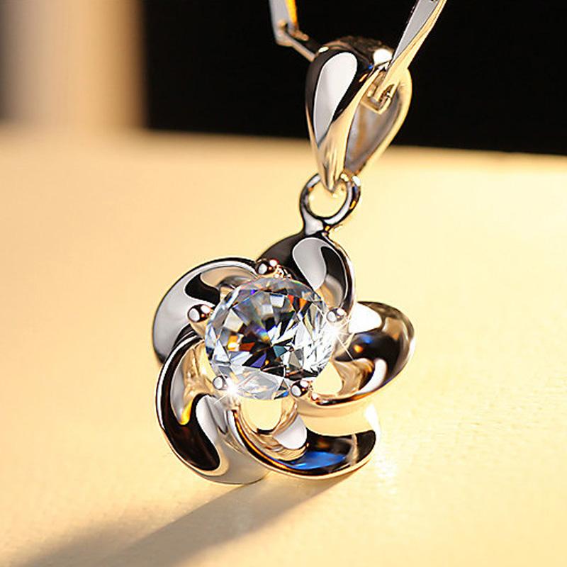 Изображение товара: Женское ожерелье из серебра 925 пробы, с фианитом