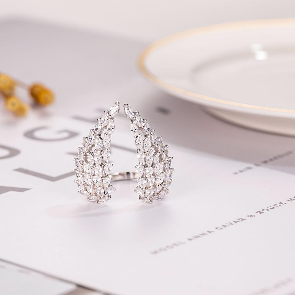 Изображение товара: Женское Обручальное кольцо из серебра 925 пробы с искусственным бриллиантом