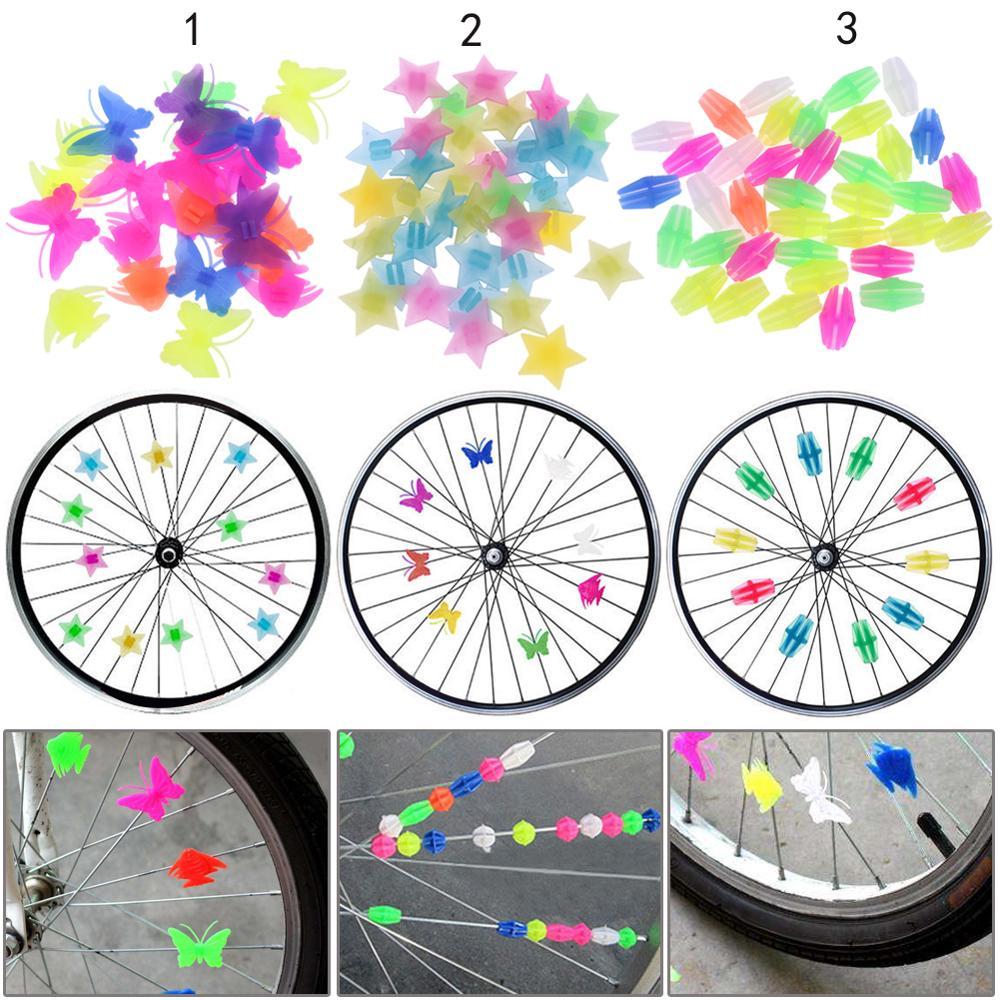 Изображение товара: Светящиеся пластиковые спицы для велосипедных колес, разноцветная оболочка, аксессуары для горных и шоссейных велосипедов, 1 пакет