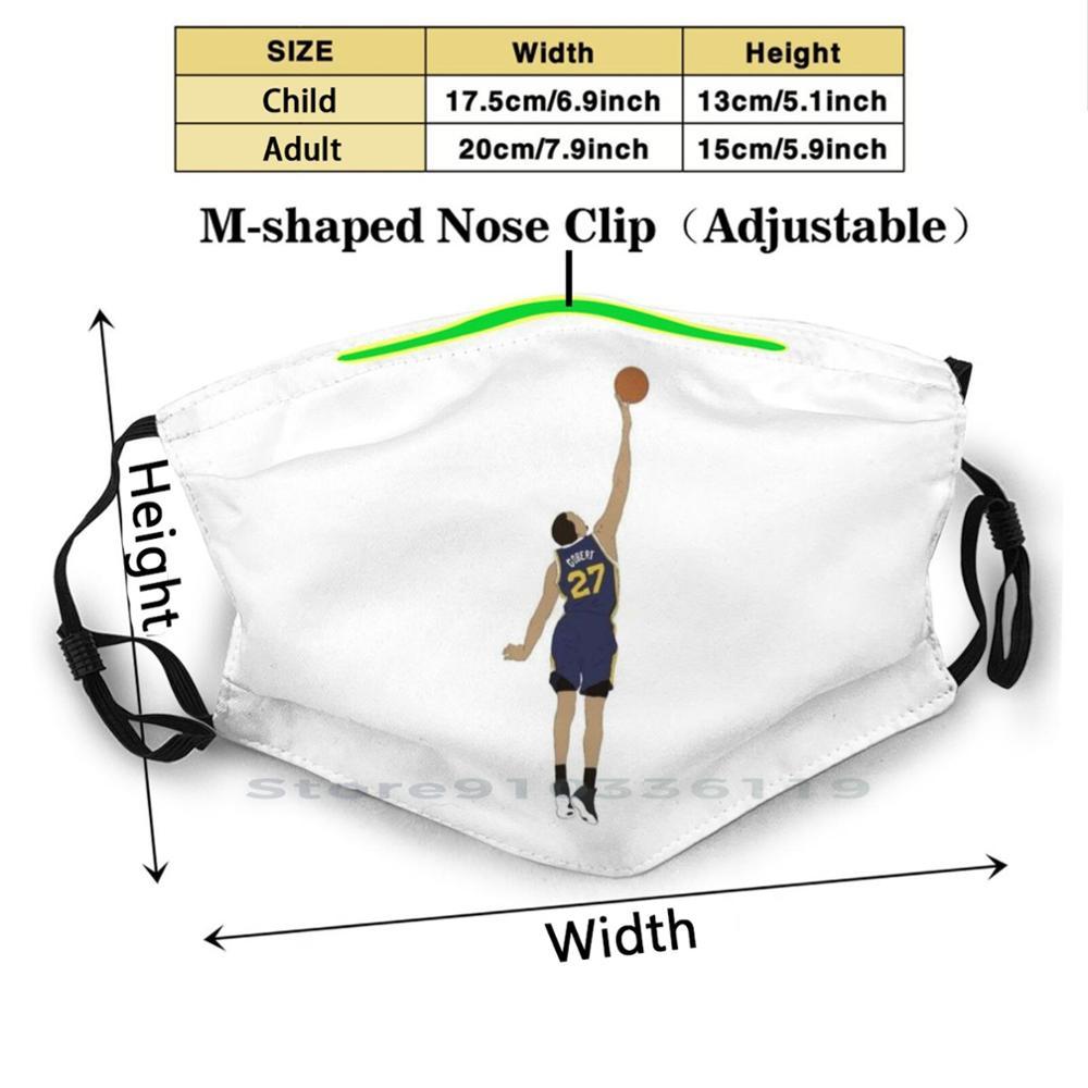 Изображение товара: Многоразовая маска Rudy Gobert Block Print Pm2.5, маска для лица с фильтром, детская спортивная баскетбольная маска Rudy Gobert, Eifel Tower, Франция