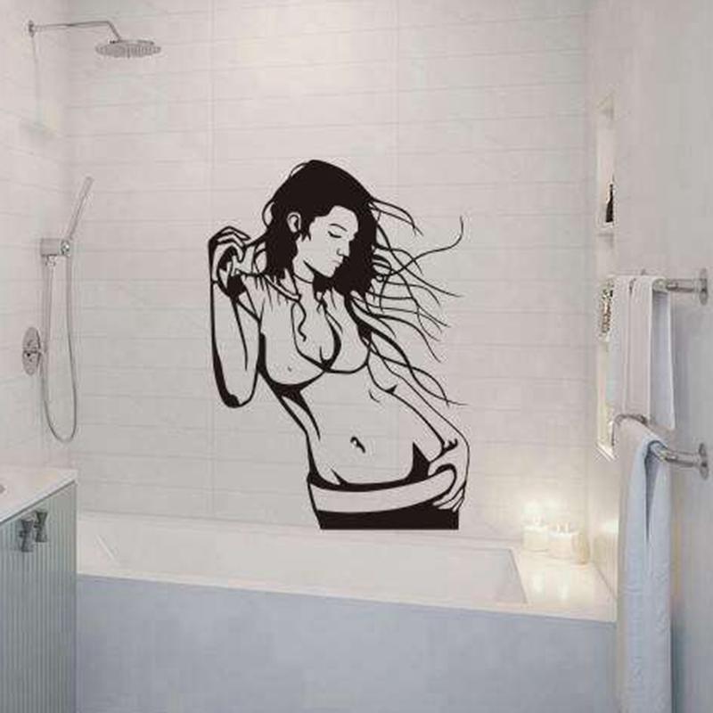 Изображение товара: Naked Body Wall Sticker Bathroom Room Home Decoration Posters Vinyl Sticker Sexy Girl Wall Decal