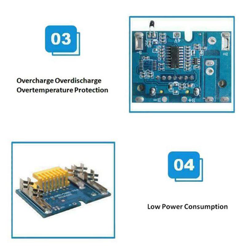 Изображение товара: 2 Pieces BL1830 BL1815 BL1845 BL1860 Li-Ion Battery PCB Board Circuit Board for Makita 18V 1500MAh