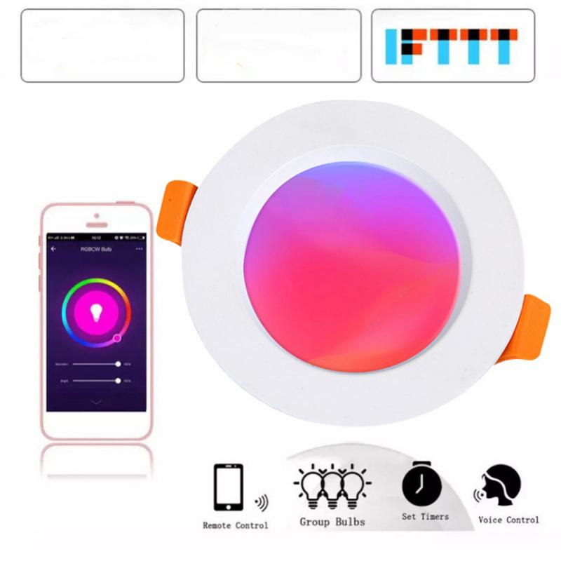 Изображение товара: Умный потолочный светильник RGBW с дистанционным управлением через приложение и поддержкой Wi-Fi
