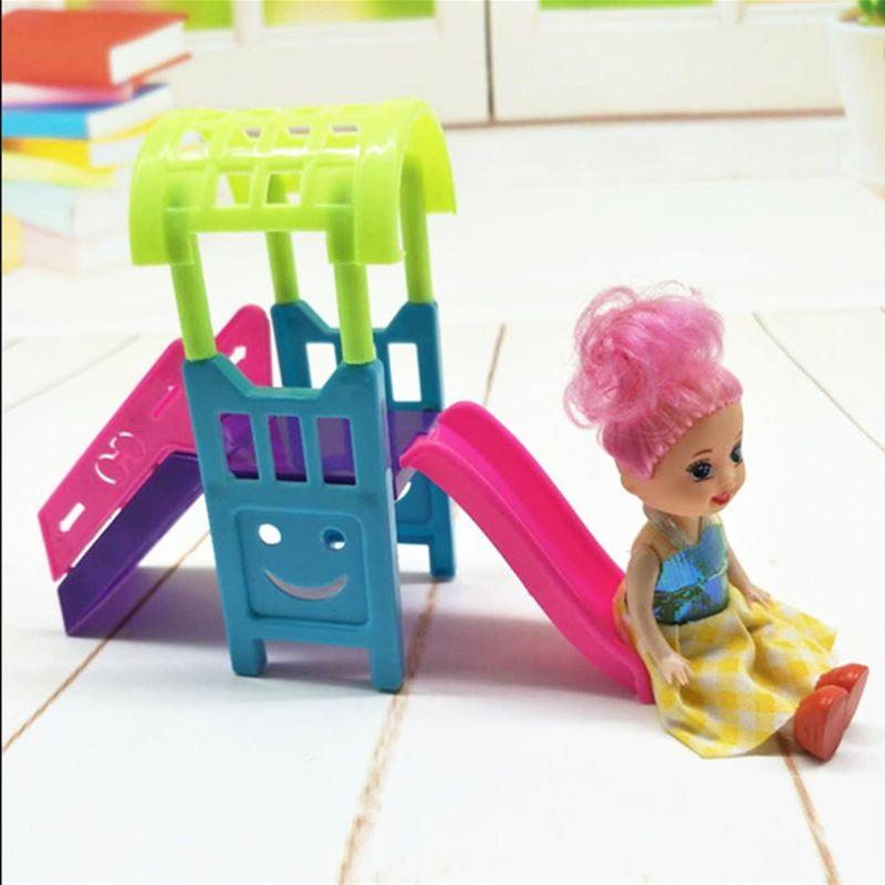 Изображение товара: Слайд для кукол, игрушки для девочек, лестница, парк развлечений, раздвижная игра, аксессуары для кукольного домика, куклы, миниатюры, забавная садовая игрушка