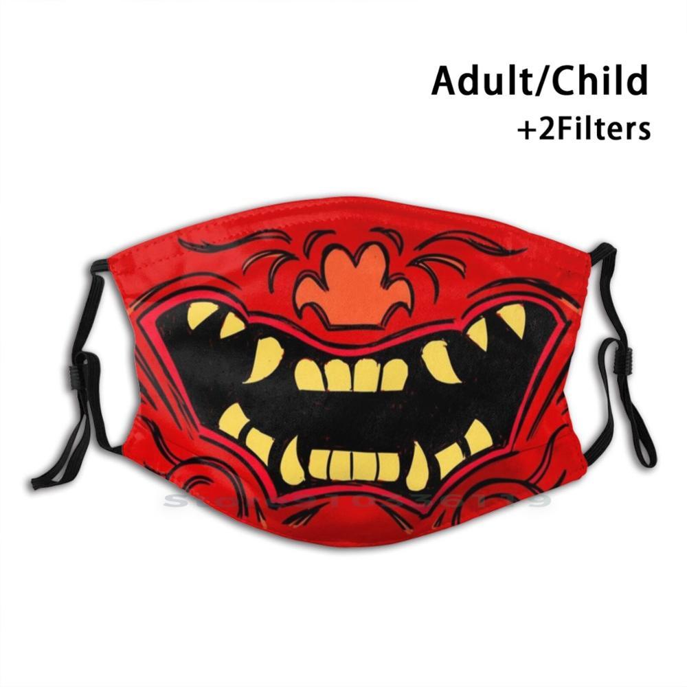 Изображение товара: Они You Mouth Design Anti Dust Filter смываемая маска для лица Kids Oni Teeth Demon