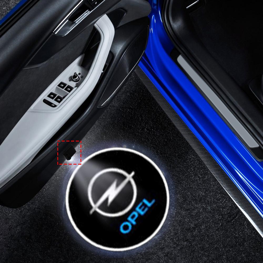 Изображение товара: Беспроводной светодиодный лазерный проектор с логотипом на дверь автомобиля, 2 шт., автомобильный Стайлинг для Opel Astra H G J Corsa No3 Magentis Borrego's