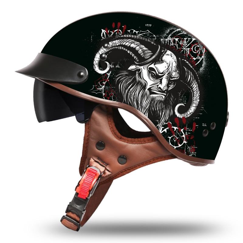 Изображение товара: AIS мотоциклетный шлем для мужчин и женщин, Мужской Ретро шлем, спортивный шлем, мотоциклетный защитный шлем, Мото Каска