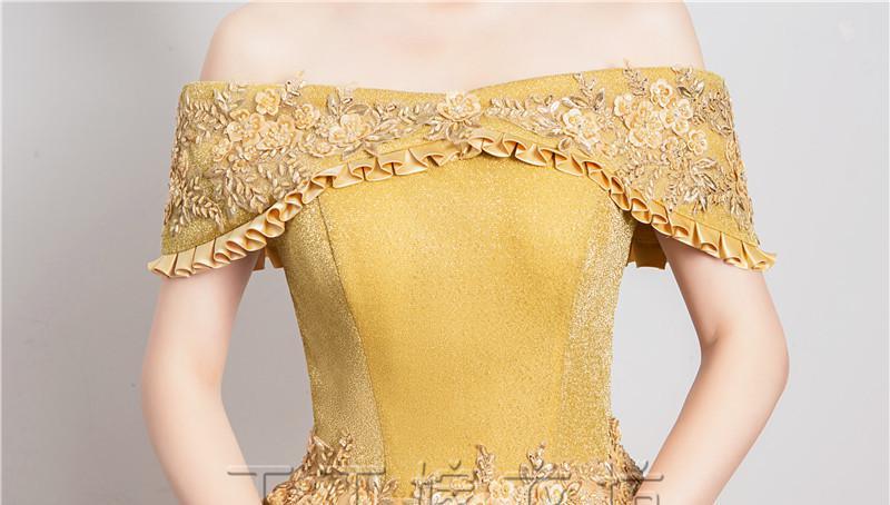 Изображение товара: Женское атласное платье, винтажное бальное платье с открытыми плечами, 2020
