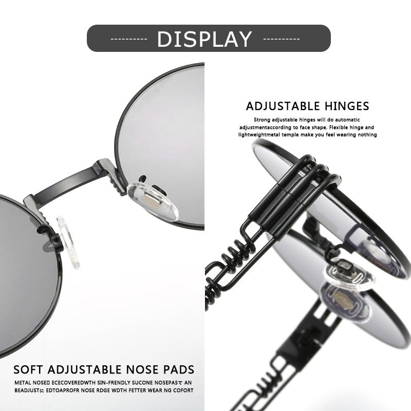 Изображение товара: Классические готические солнцезащитные очки CRIXALIS в стиле стимпанк, модные мужские солнцезащитные очки, женские роскошные брендовые дизайнерские круглые очки, очки для вождения