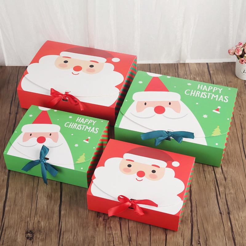 Изображение товара: Большая Рождественская подарочная коробка для конфет коробка для печенья большая рождественская подарочная упаковочная коробка для конфет 31x25x8cm